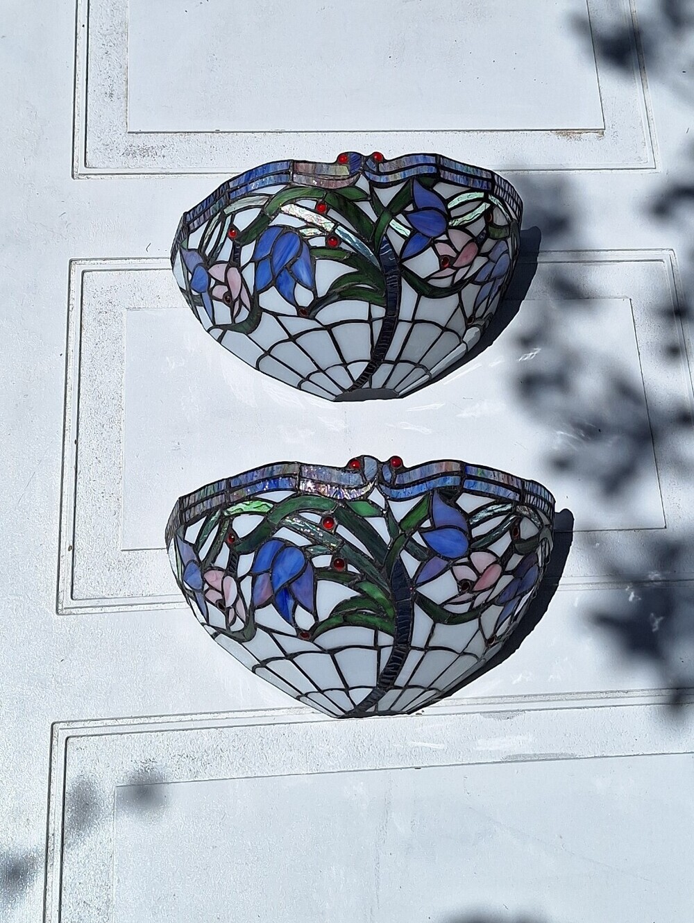 Tulip Flower Lamp Tiffany Style Stained Glass Wall Sconces - Picture 12 of 13